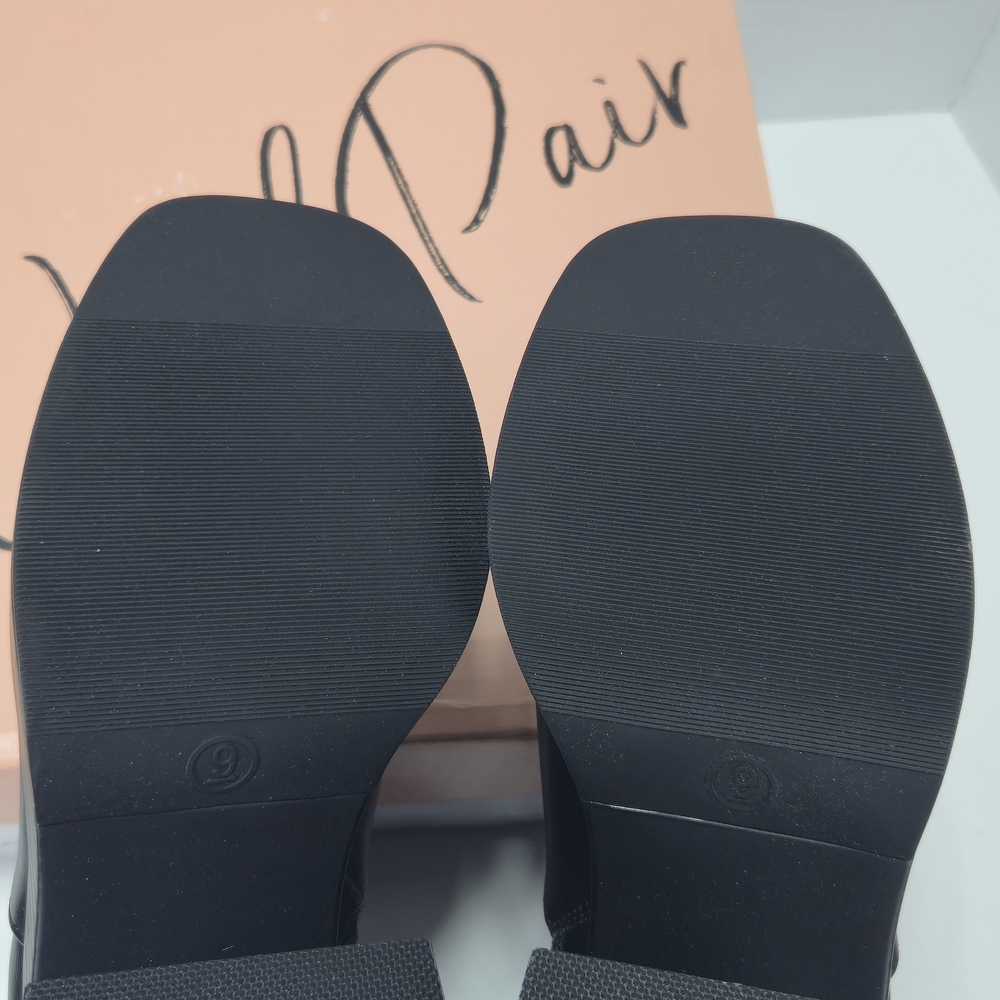Wild Pair Stellaa Mid-calf Black Chunky Platform Ankle Boots Women's Size 9 - Picture 9 of 13
